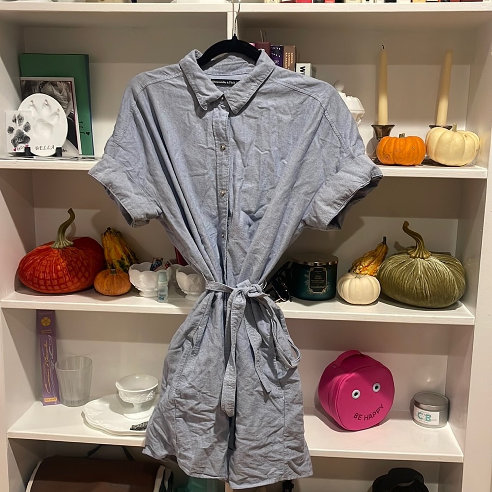 Abercrombie & Fitch Light Denim Short Sleeve Dress